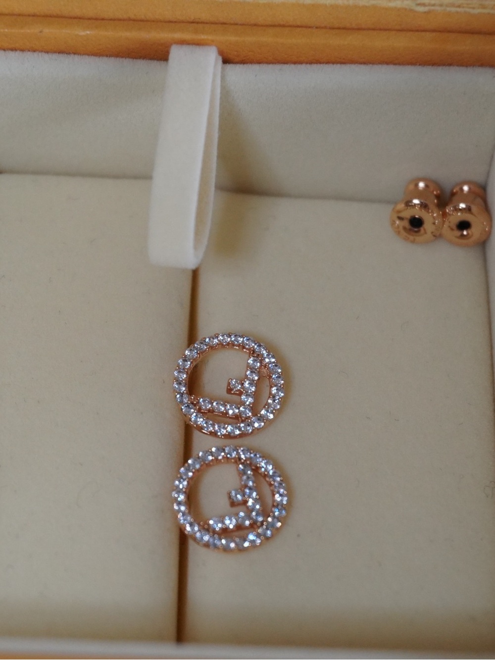 Fendi Logo Embellished Earrings